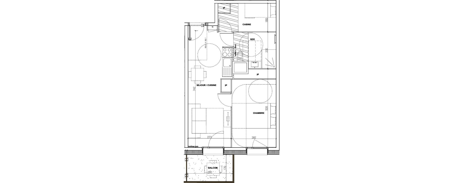 Appartement T2 de 47,15 m2 &agrave; Mont-De-Lans Centre