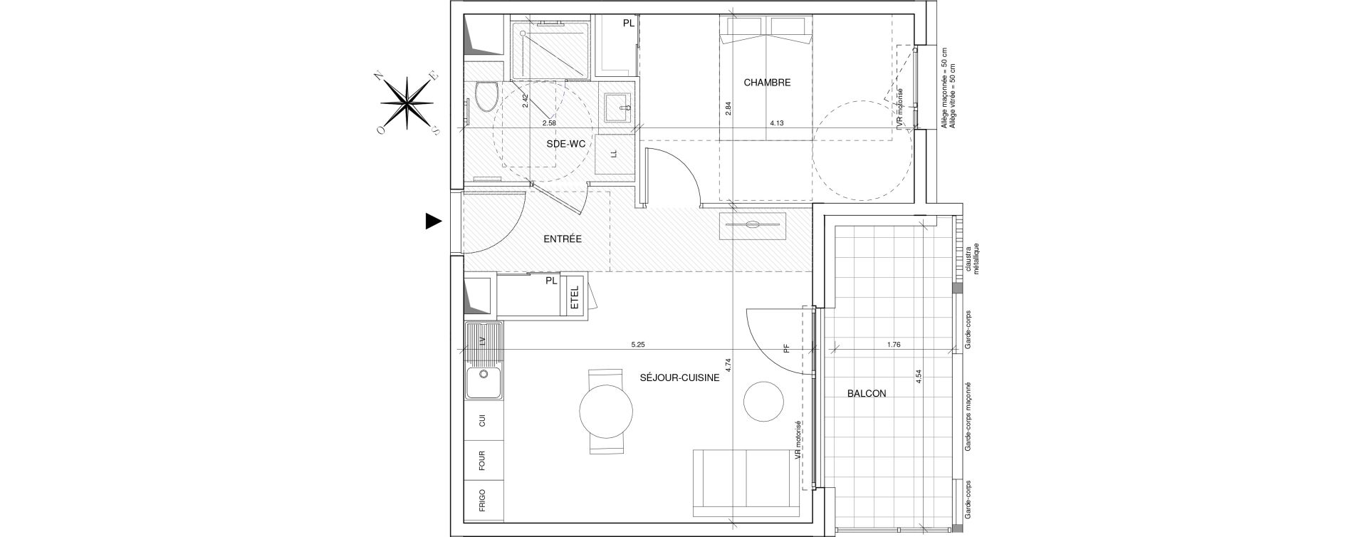 Appartement T2 de 42,34 m2 &agrave; Montbonnot-Saint-Martin Montbonnot st martin