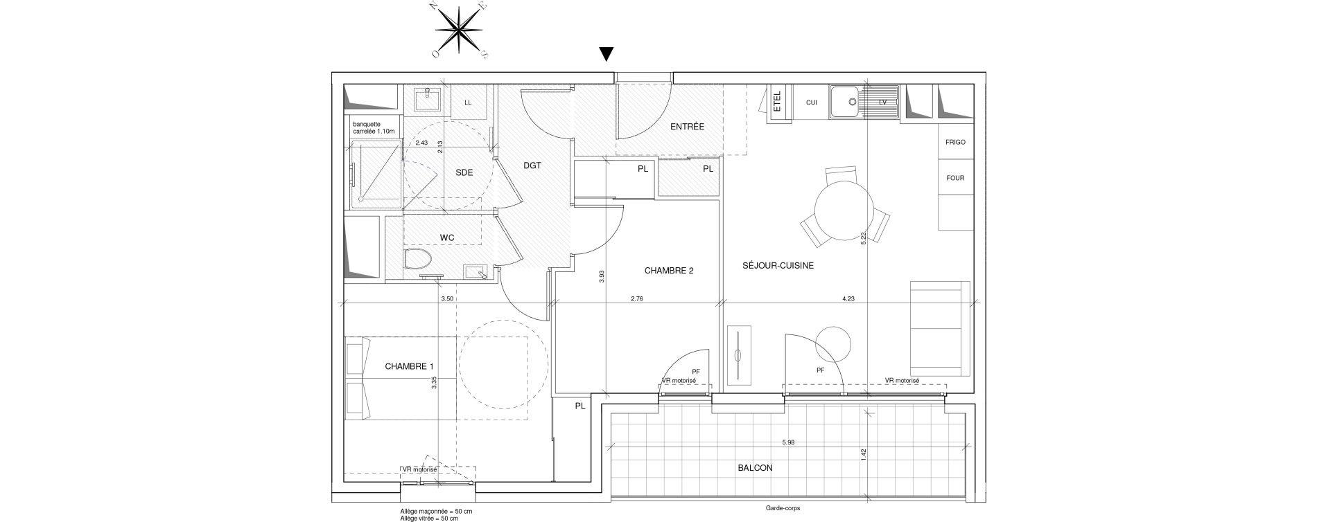 Appartement T3 de 57,22 m2 &agrave; Montbonnot-Saint-Martin Montbonnot st martin