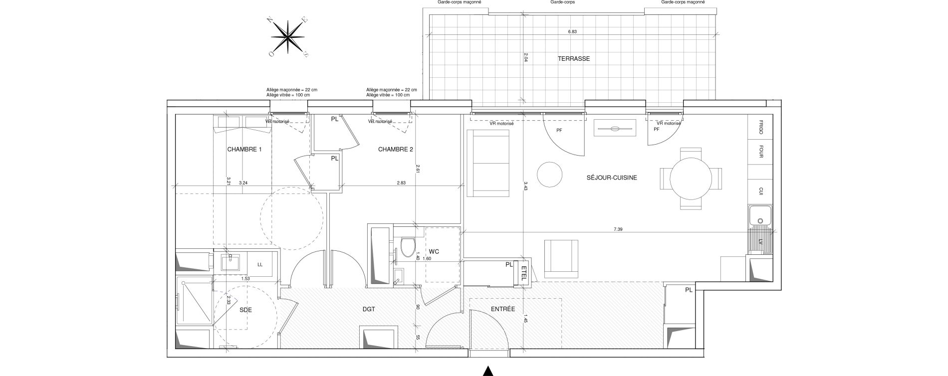 Appartement T3 de 71,44 m2 &agrave; Montbonnot-Saint-Martin Montbonnot st martin