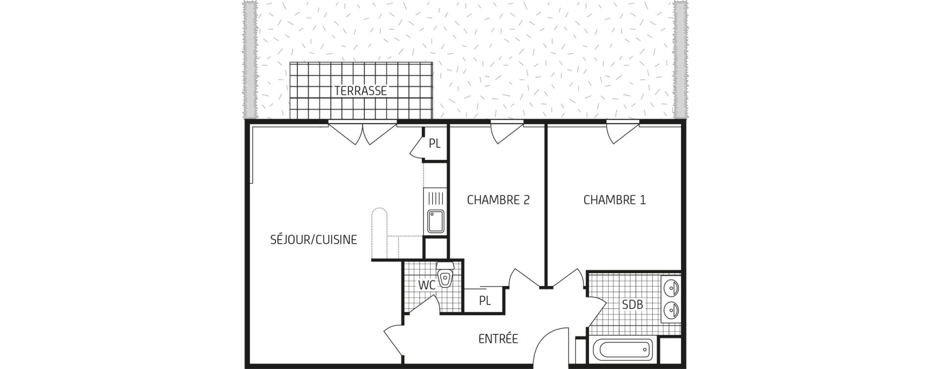 Appartement T3 de 60,80 m2 &agrave; Pont-De-Ch&eacute;ruy Centre