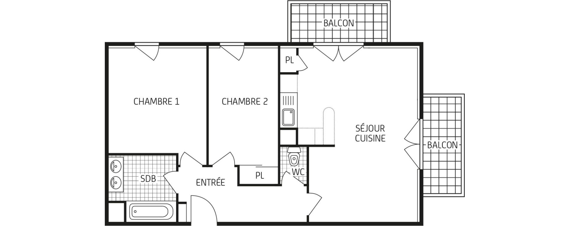 Appartement T3 de 59,36 m2 &agrave; Pont-De-Ch&eacute;ruy Centre