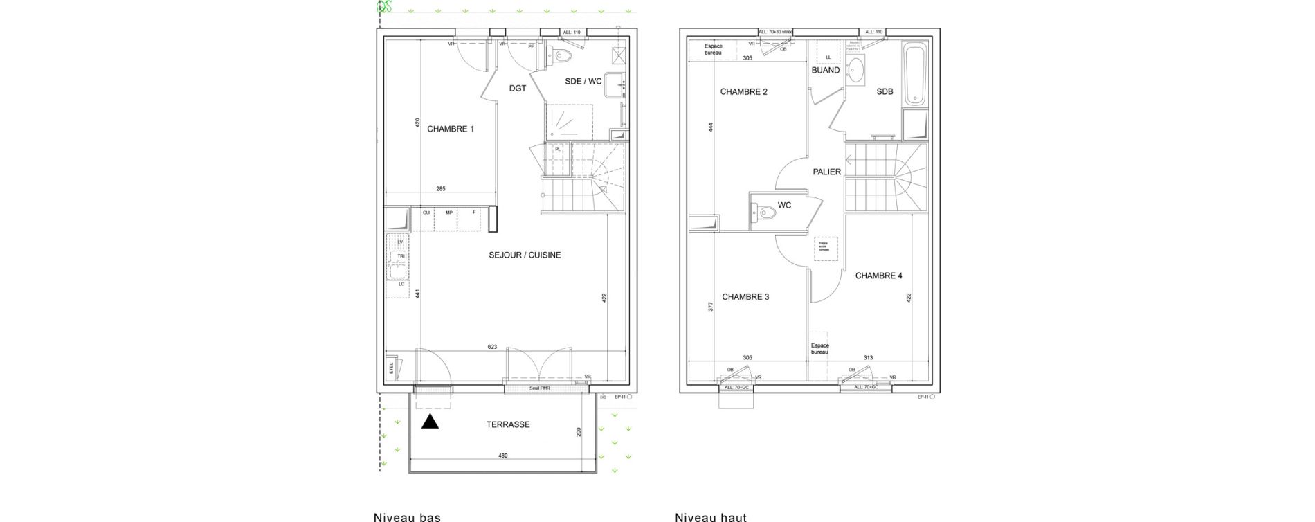 Maison T5 de 96,70 m2 &agrave; Roussillon Centre