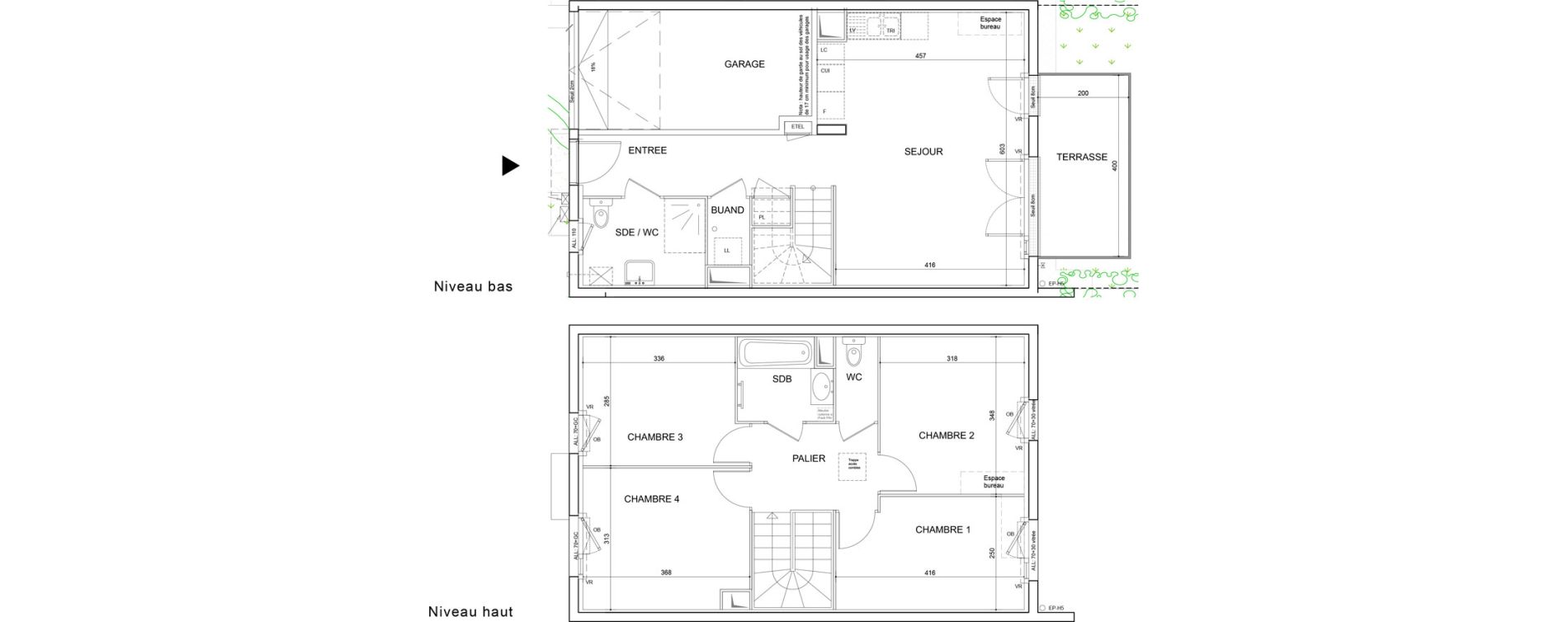 Maison T5 de 92,80 m2 &agrave; Roussillon Centre