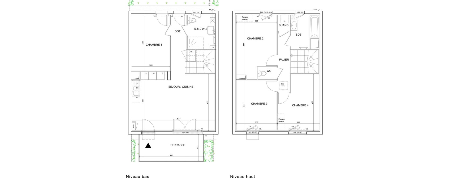 Maison T5 de 96,70 m2 &agrave; Roussillon Centre