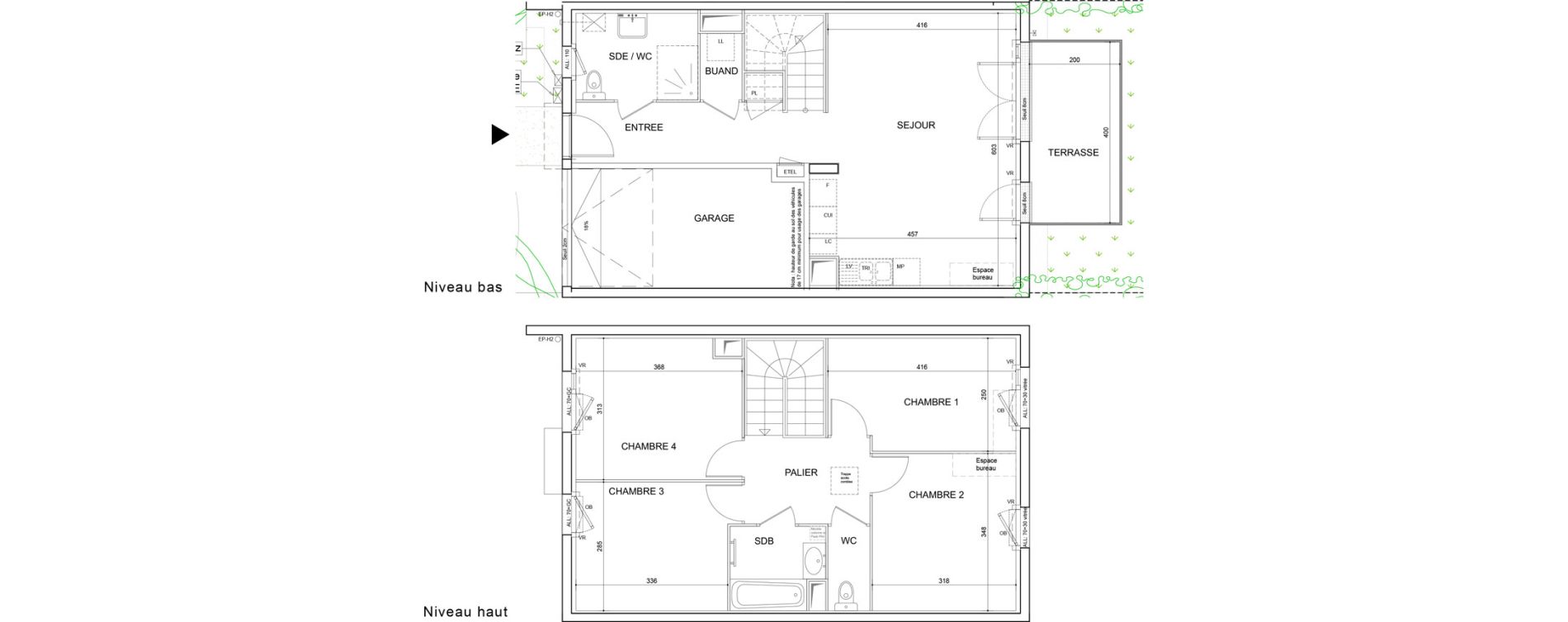 Maison T5 de 92,80 m2 &agrave; Roussillon Centre