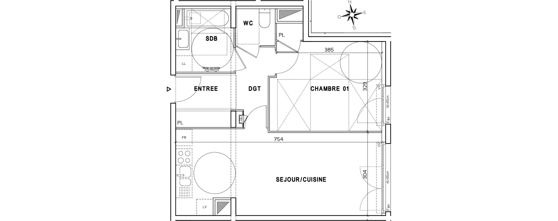Appartement T2 de 51,12 m2 &agrave; Saint-Martin-Le-Vinoux Centre