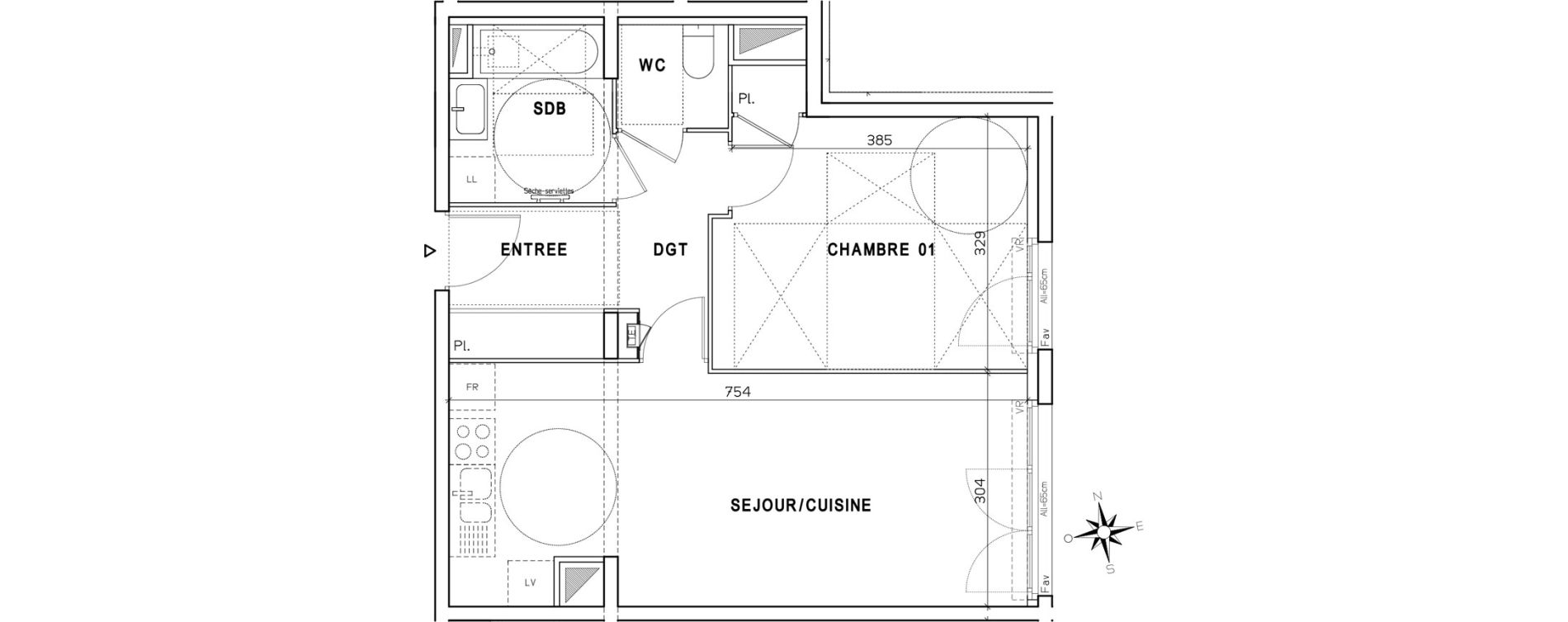 Appartement T2 de 51,12 m2 &agrave; Saint-Martin-Le-Vinoux Centre