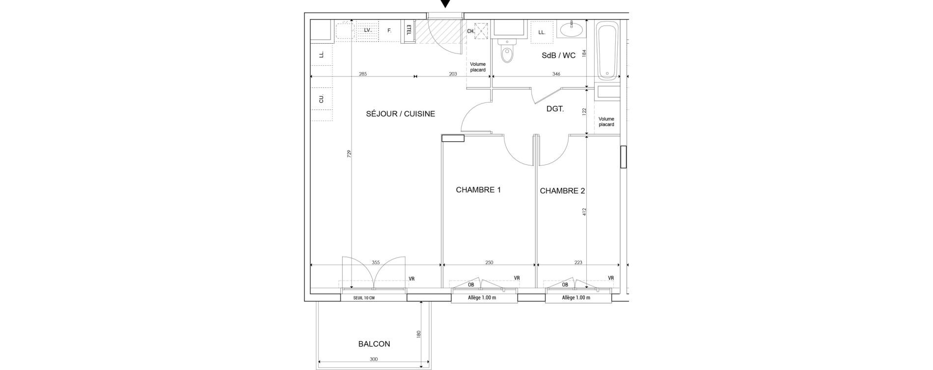 Appartement T3 de 58,50 m2 &agrave; Saint-Maurice-L'Exil Centre