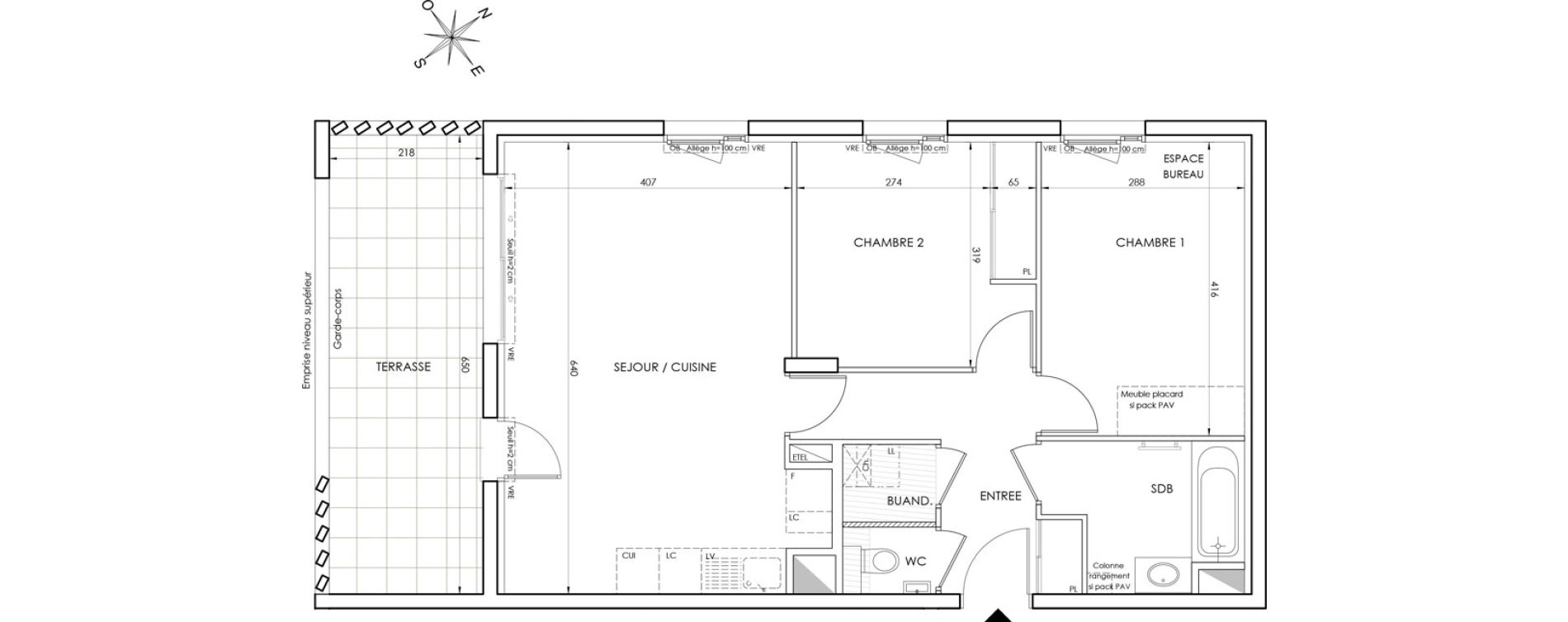 Appartement T3 de 64,20 m2 &agrave; Saint-Nazaire-Les-Eymes Centre