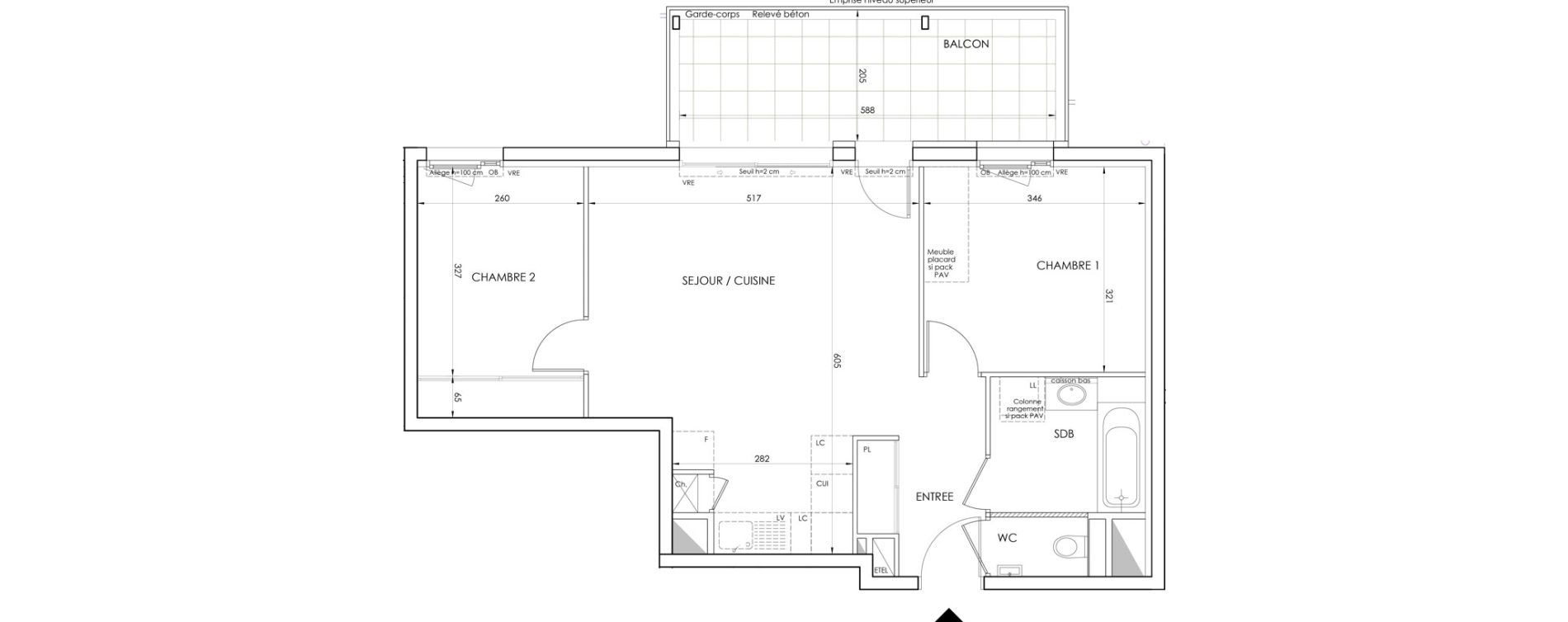Appartement T3 de 58,70 m2 &agrave; Saint-Nazaire-Les-Eymes Centre