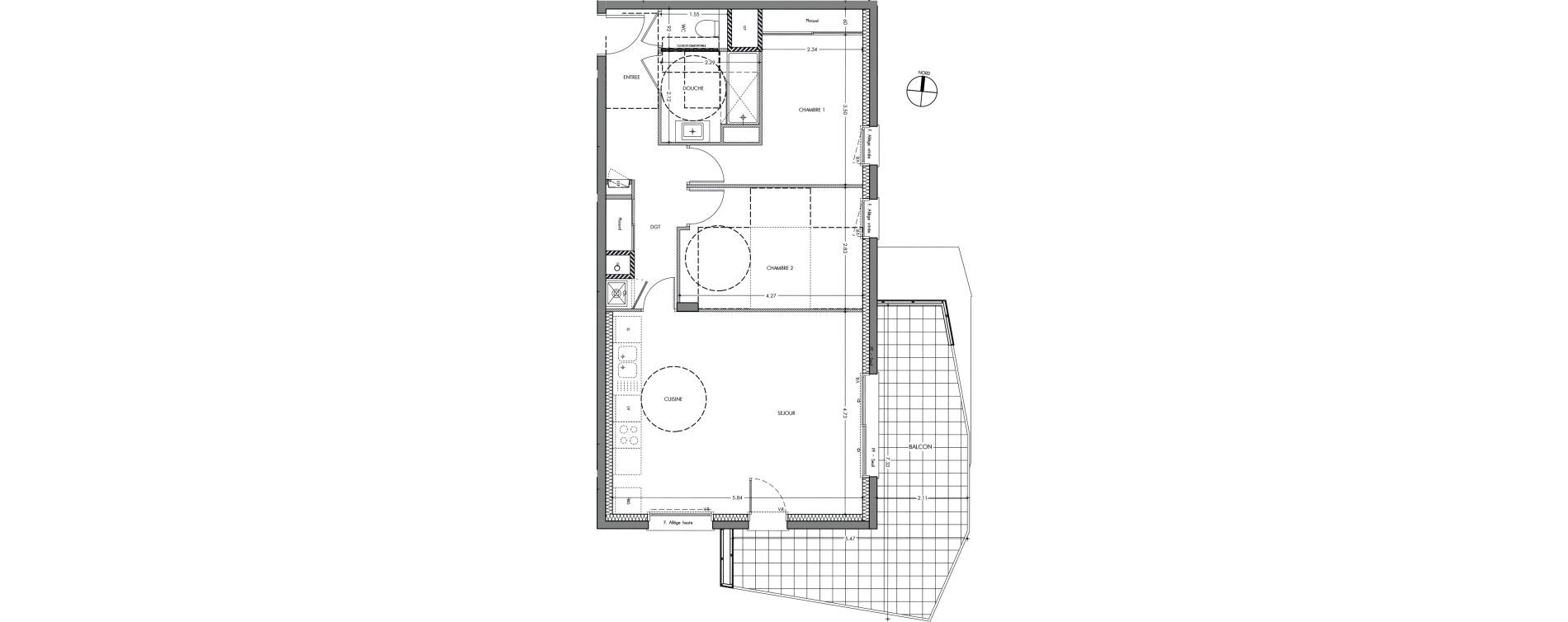 Appartement T3 de 66,44 m2 &agrave; Sassenage La falaise