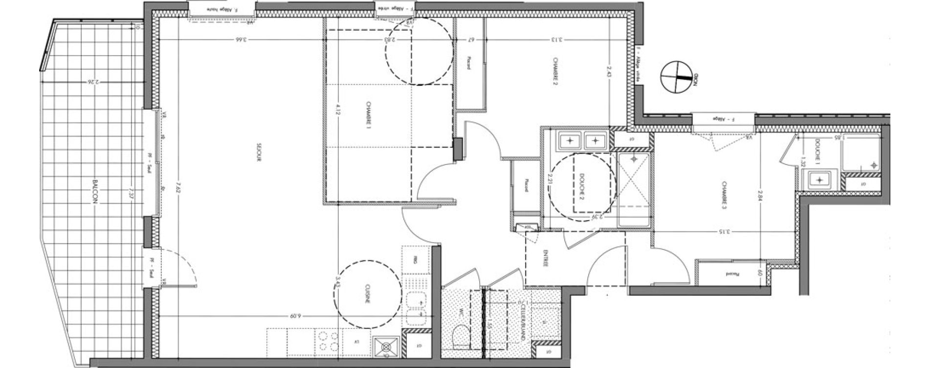 Appartement T4 de 87,69 m2 &agrave; Sassenage La falaise