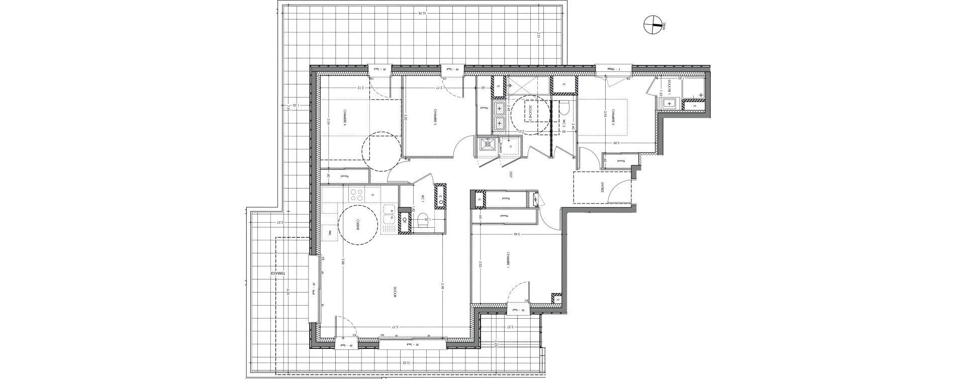 Appartement T5 de 101,72 m2 &agrave; Sassenage La falaise