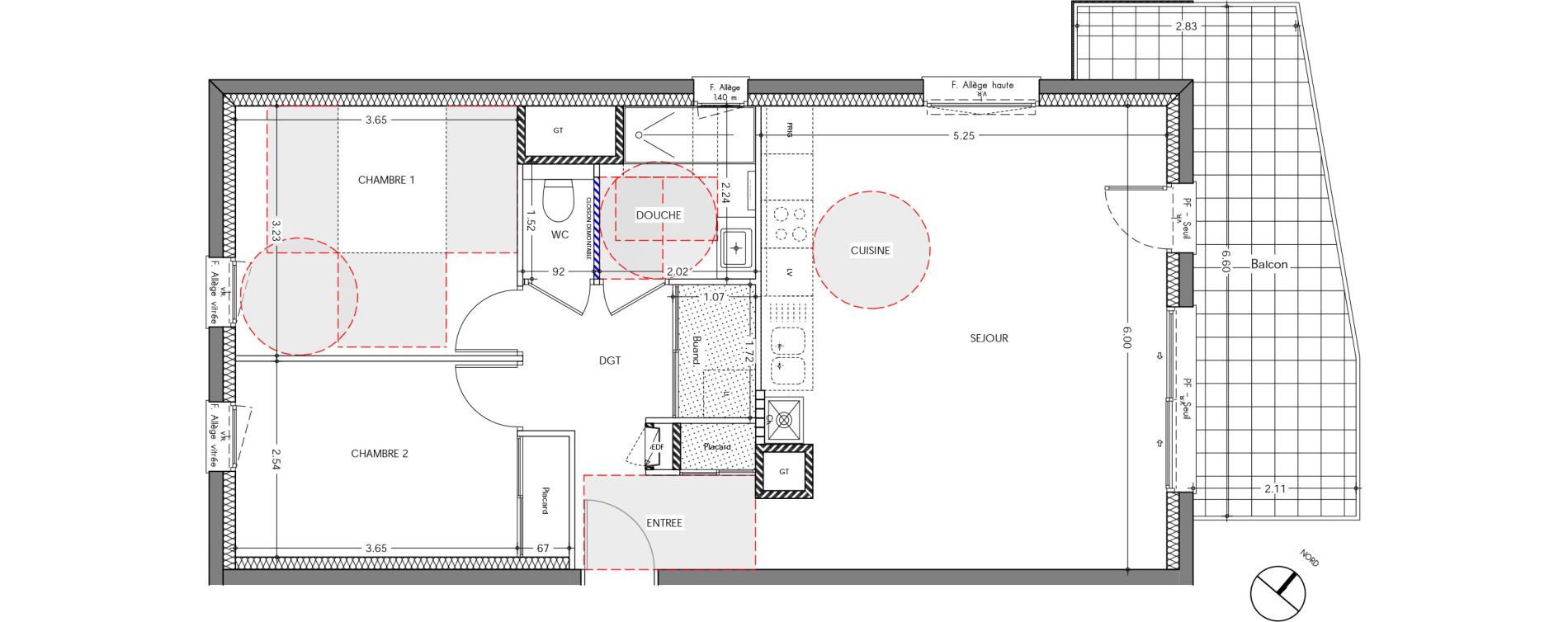 Appartement T3 de 69,04 m2 &agrave; Sassenage Centre