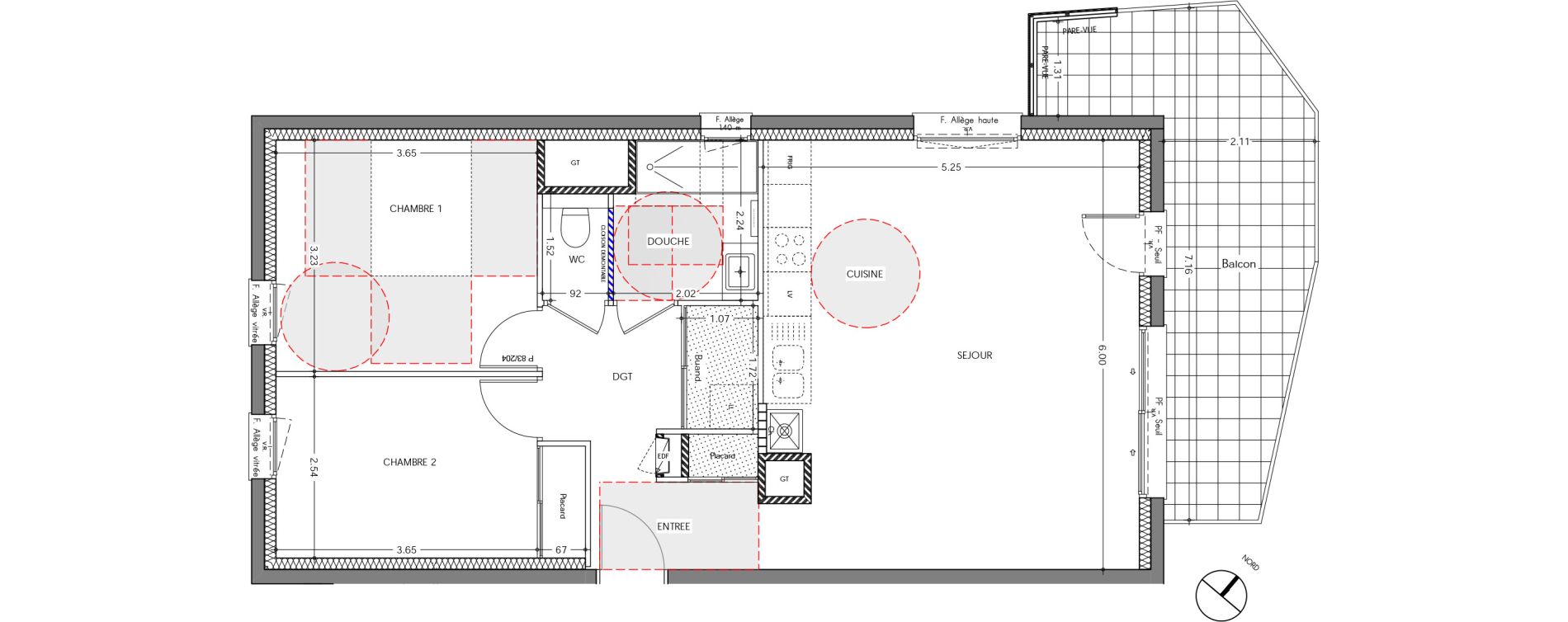 Appartement T3 de 68,35 m2 &agrave; Sassenage Centre