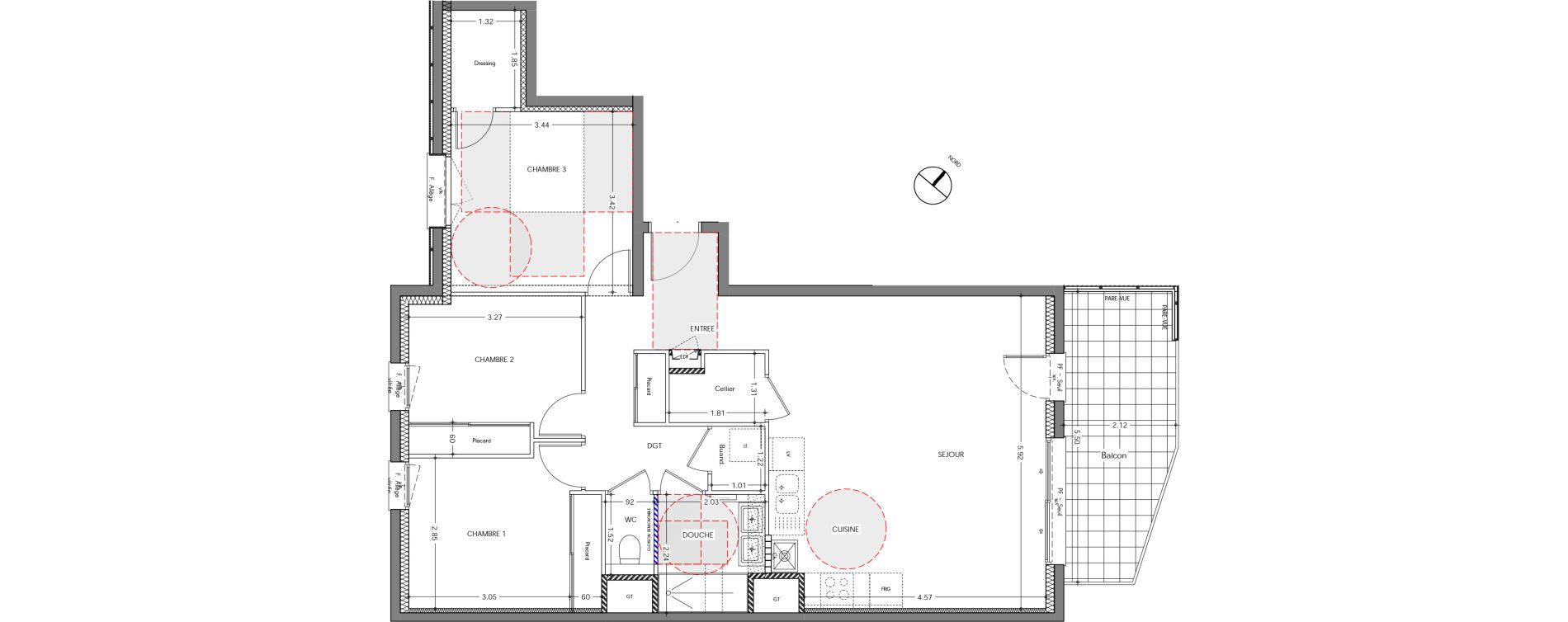 Appartement T4 de 83,78 m2 &agrave; Sassenage Centre