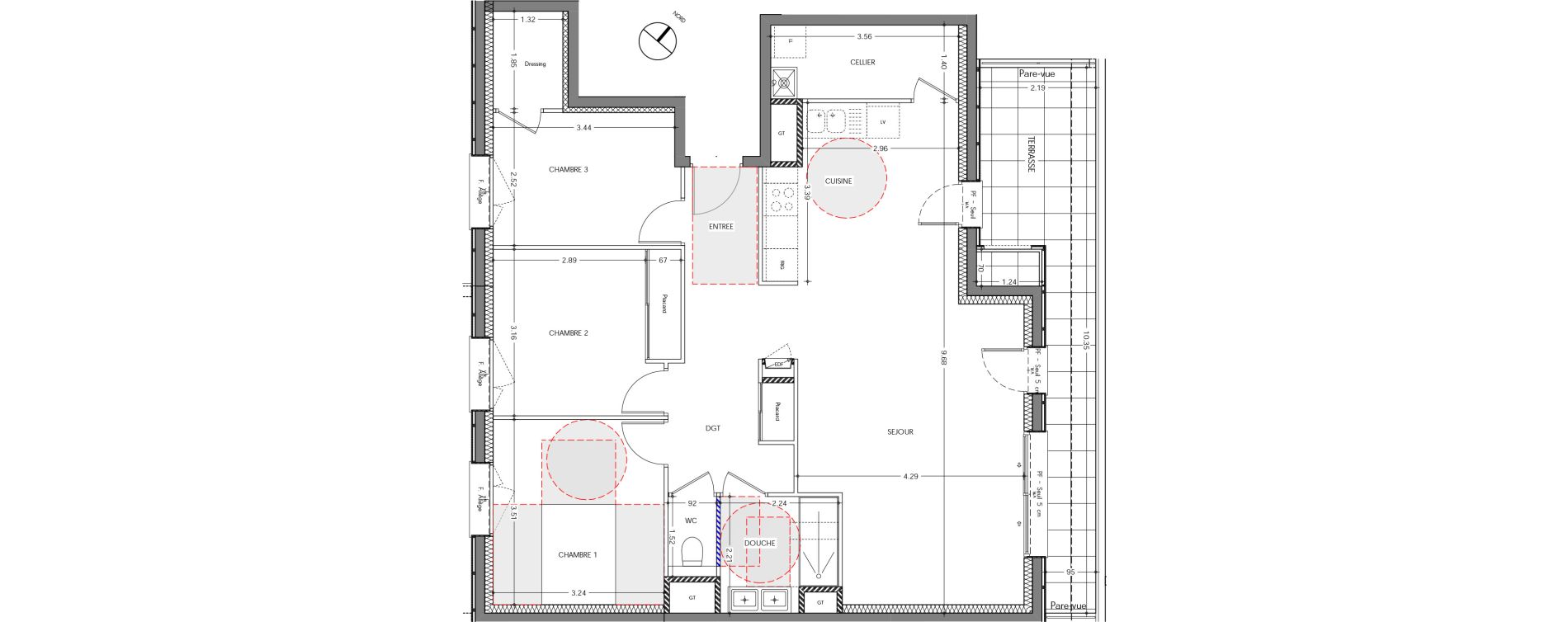 Appartement T4 de 92,04 m2 &agrave; Sassenage Centre