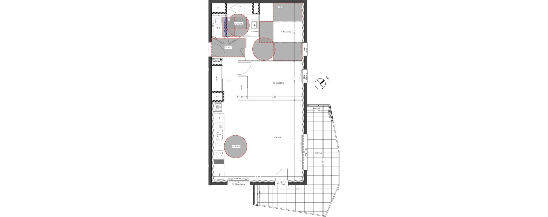 Appartement T3 de 66,59 m2 &agrave; Sassenage Centre