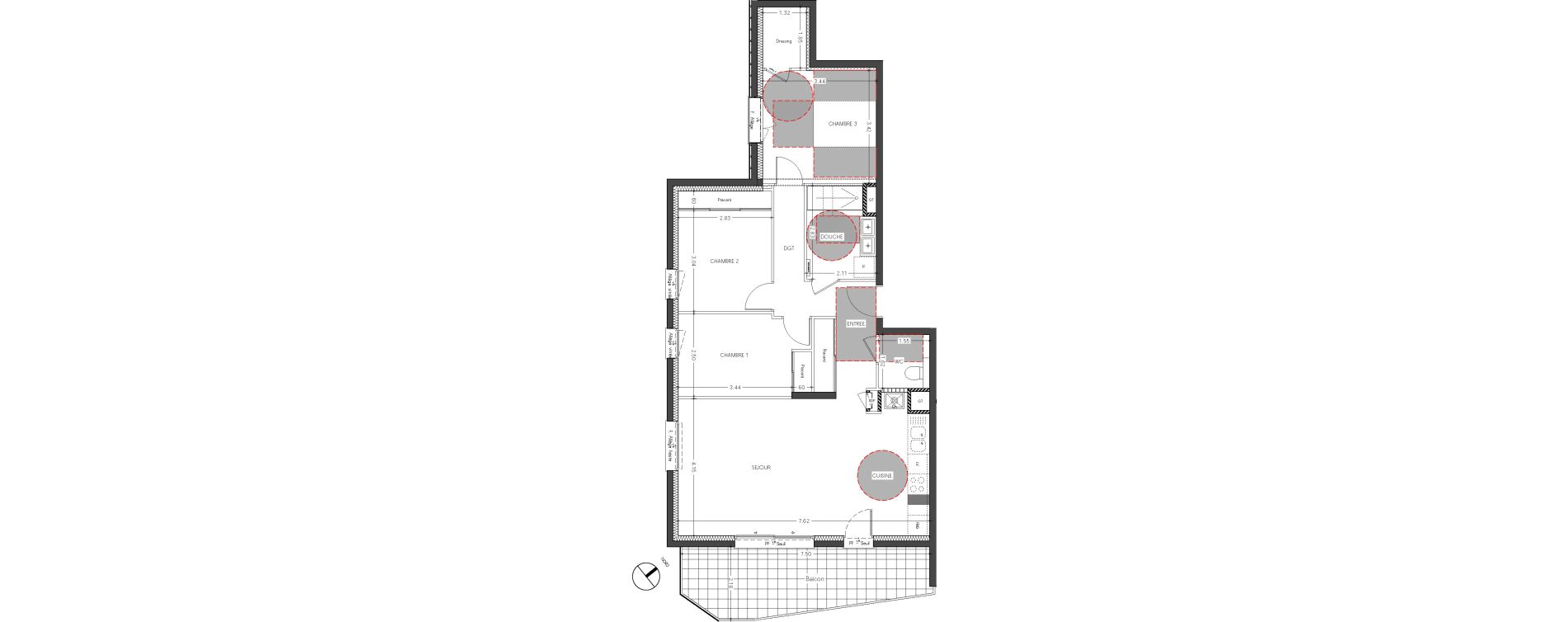 Appartement T4 de 84,04 m2 &agrave; Sassenage Centre