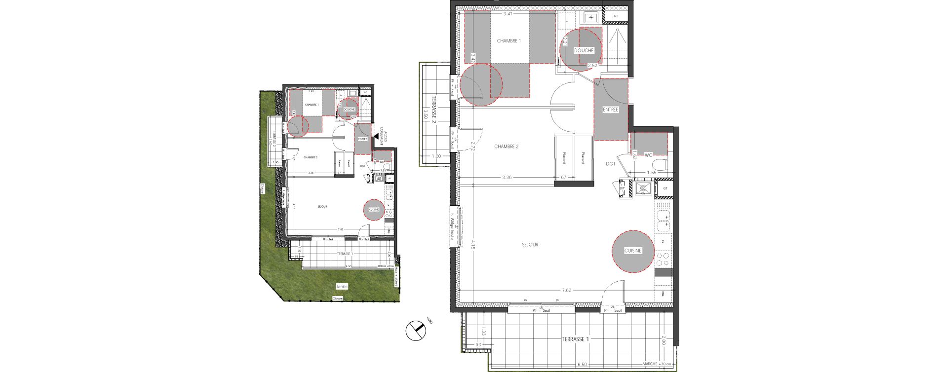 Appartement T3 de 69,44 m2 &agrave; Sassenage Centre