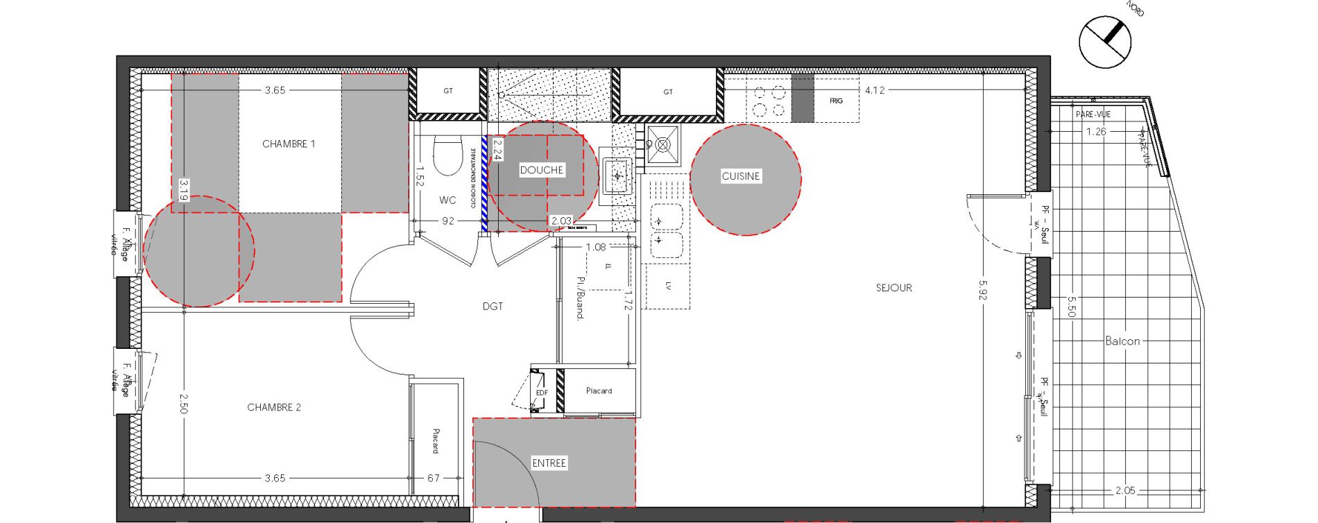 Appartement T3 de 67,40 m2 &agrave; Sassenage Centre
