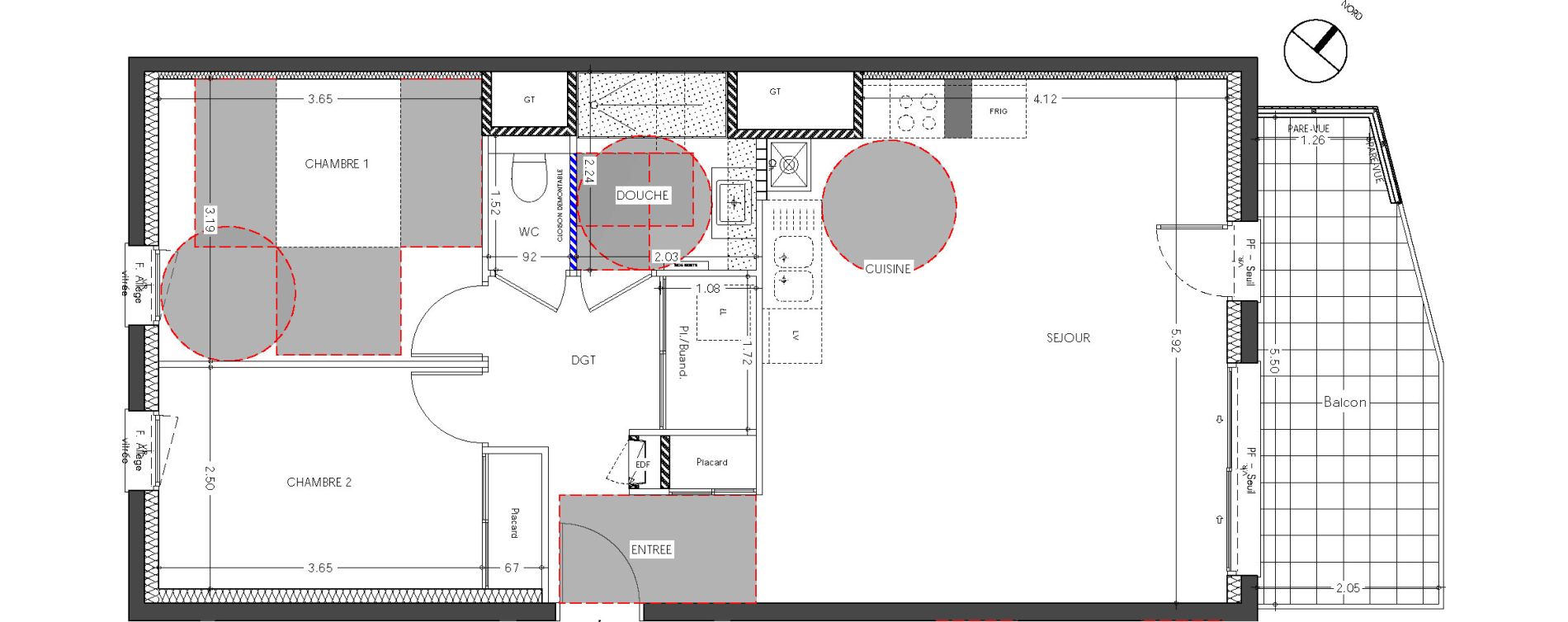 Appartement T3 de 67,40 m2 &agrave; Sassenage Centre