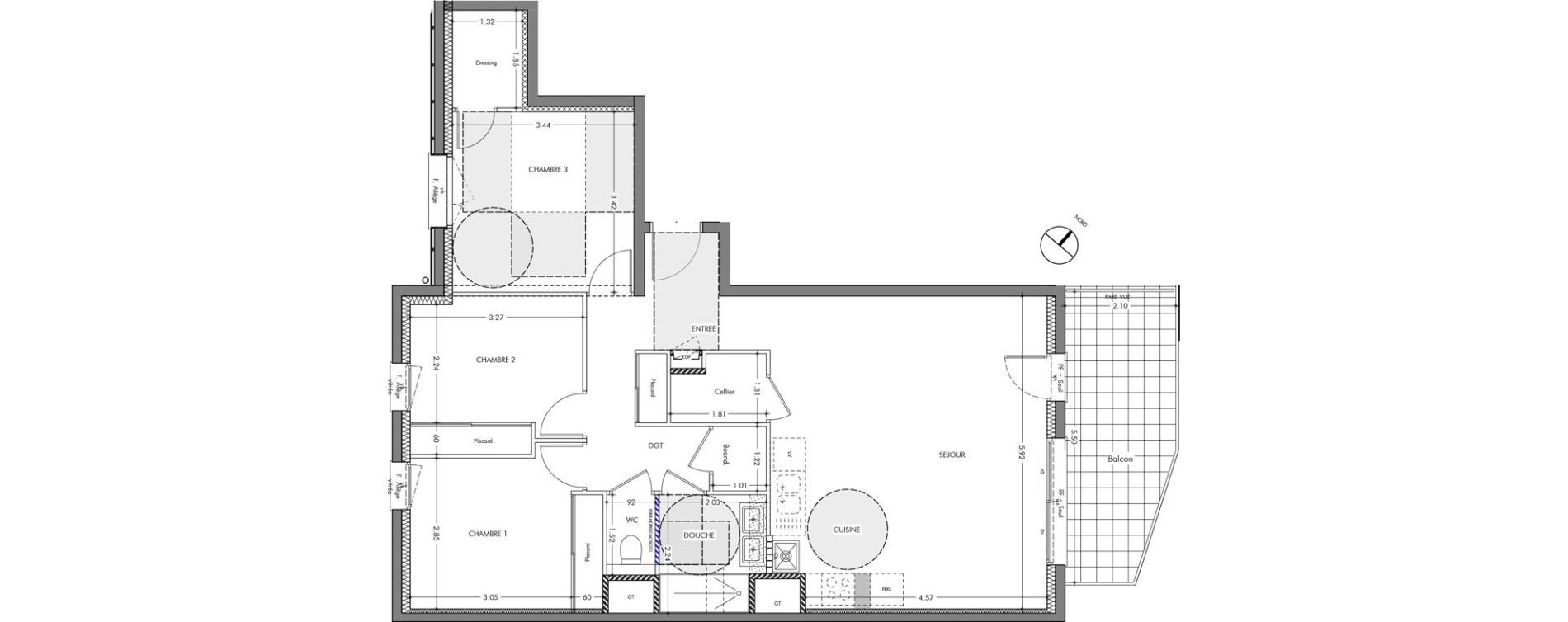 Appartement T4 de 83,78 m2 &agrave; Sassenage Centre