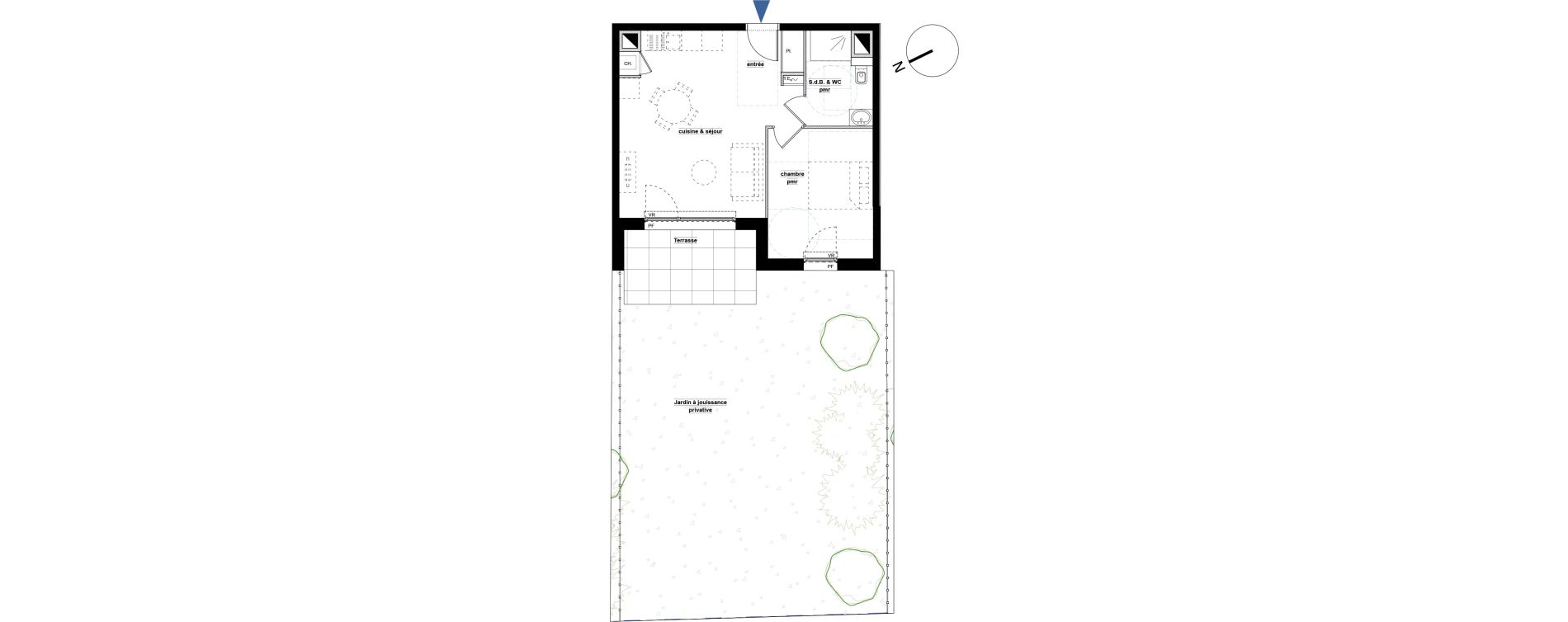 Appartement T2 de 43,30 m2 &agrave; Tignieu-Jameyzieu Centre