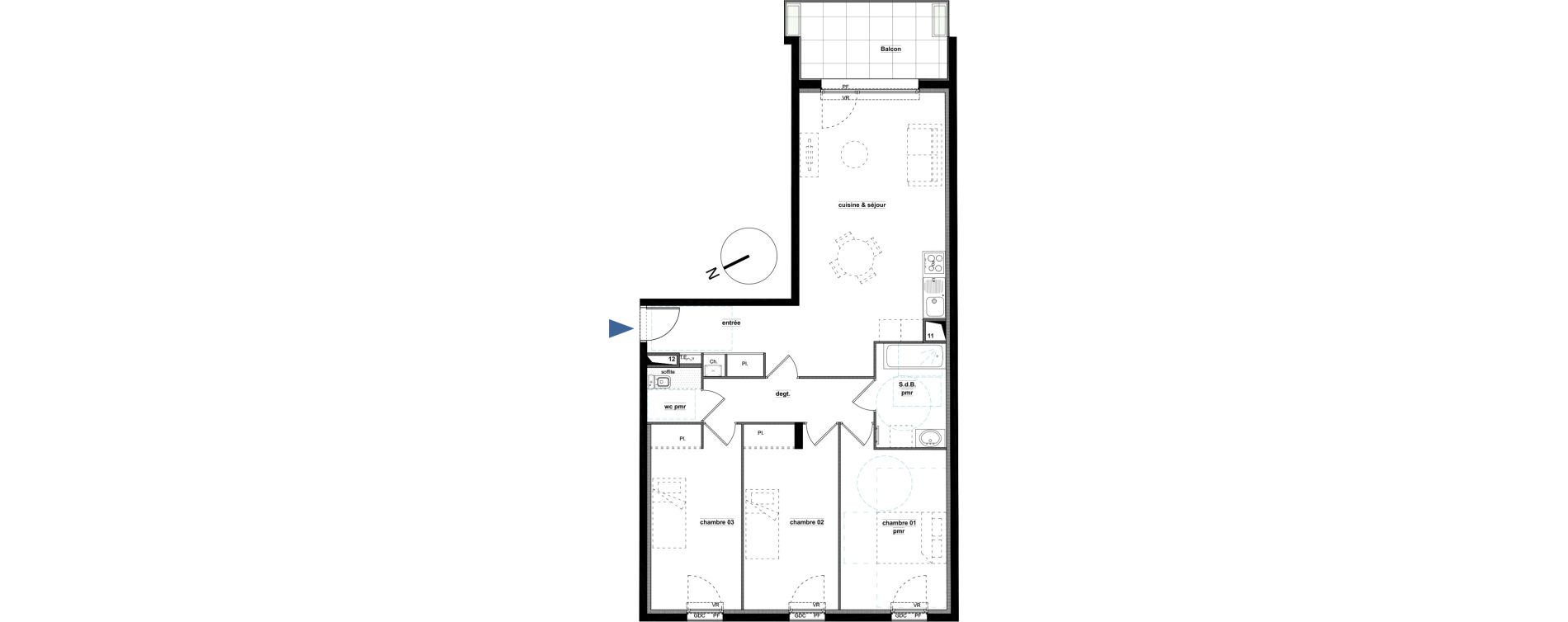 Appartement T4 de 88,40 m2 &agrave; Tignieu-Jameyzieu Centre