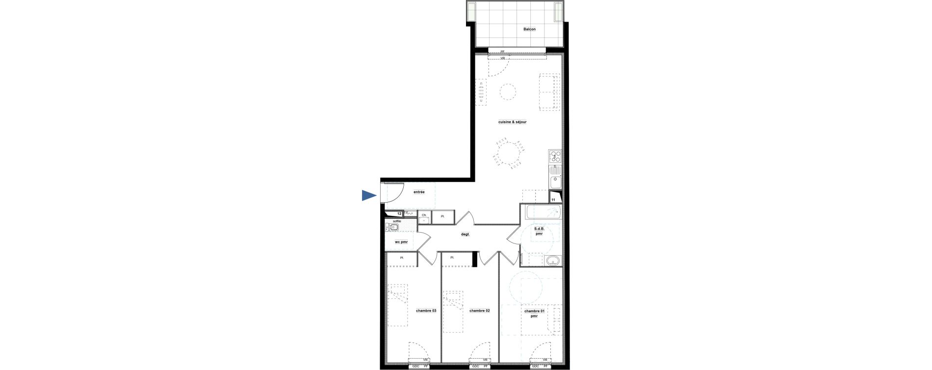 Appartement T4 de 88,40 m2 &agrave; Tignieu-Jameyzieu Centre