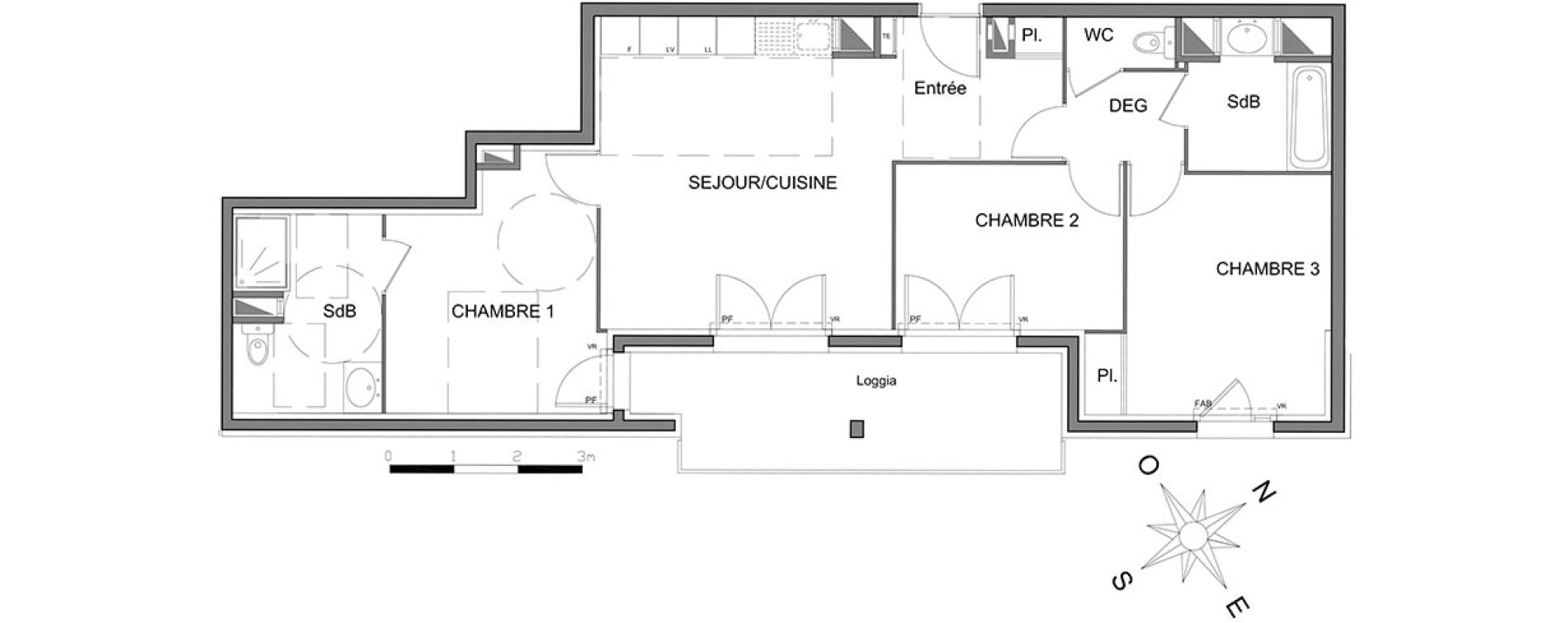Appartement T4 de 76,55 m2 &agrave; Vienne Centre