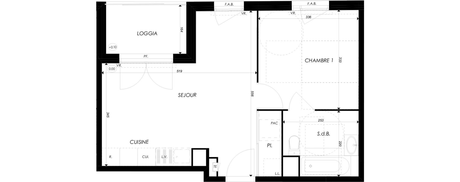 Appartement T2 de 39,65 m2 &agrave; Villefontaine Centre - saint-bonnet - muissiat