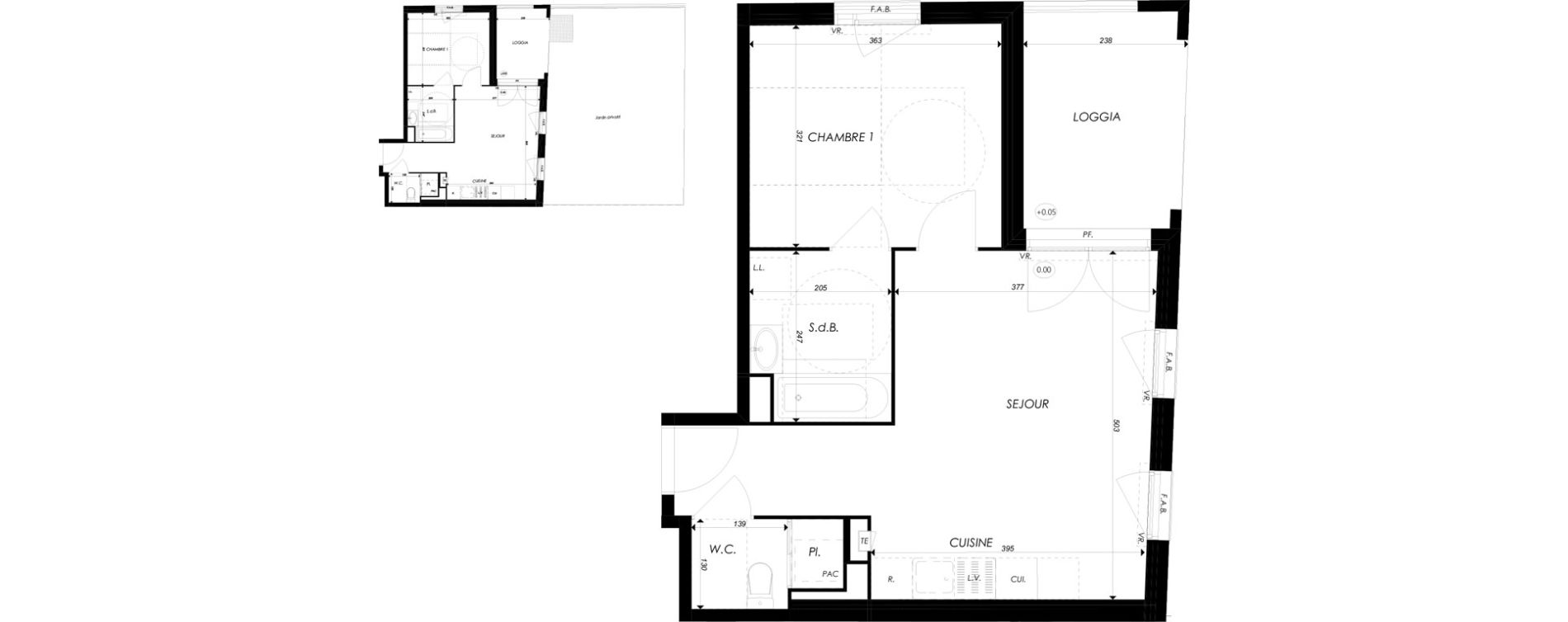 Appartement T2 de 42,29 m2 &agrave; Villefontaine Centre - saint-bonnet - muissiat