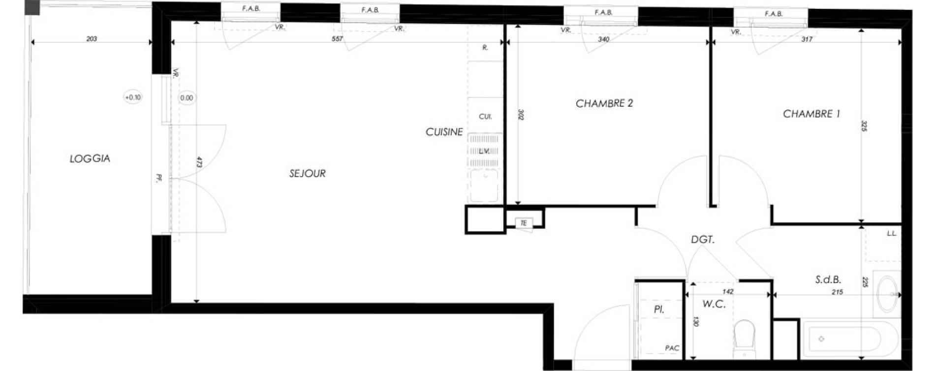 Appartement T3 de 60,78 m2 &agrave; Villefontaine Centre - saint-bonnet - muissiat