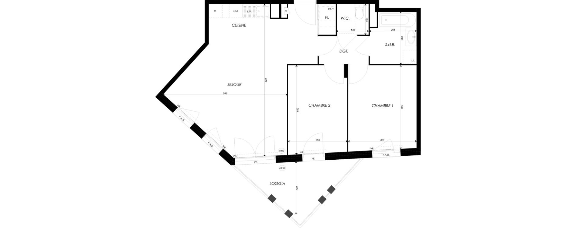 Appartement T3 de 61,42 m2 &agrave; Villefontaine Centre - saint-bonnet - muissiat