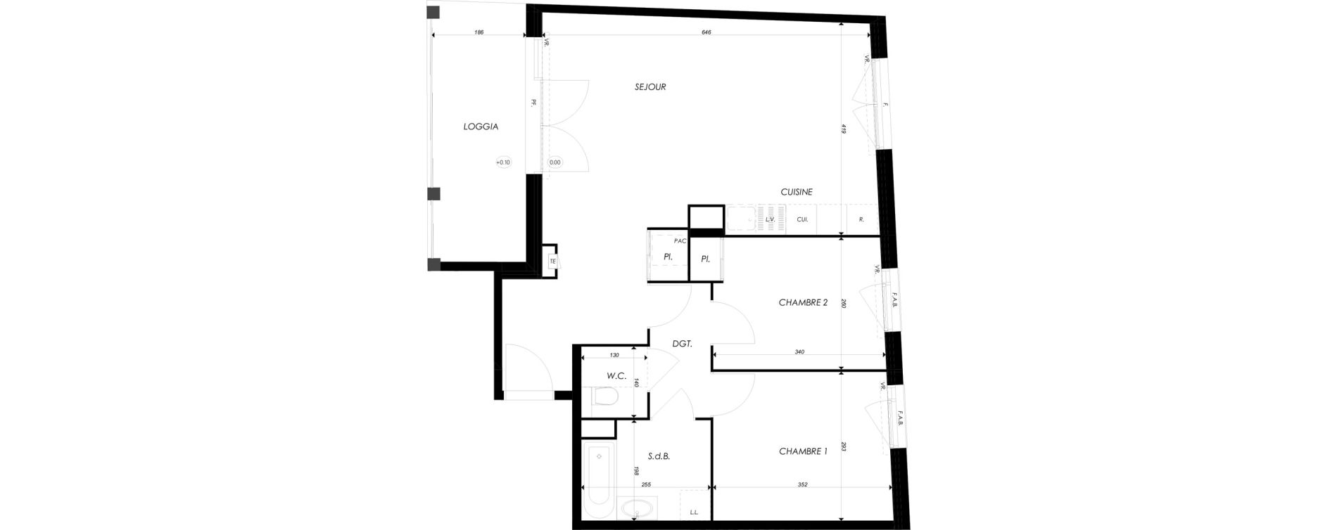 Appartement T3 de 63,88 m2 &agrave; Villefontaine Centre - saint-bonnet - muissiat