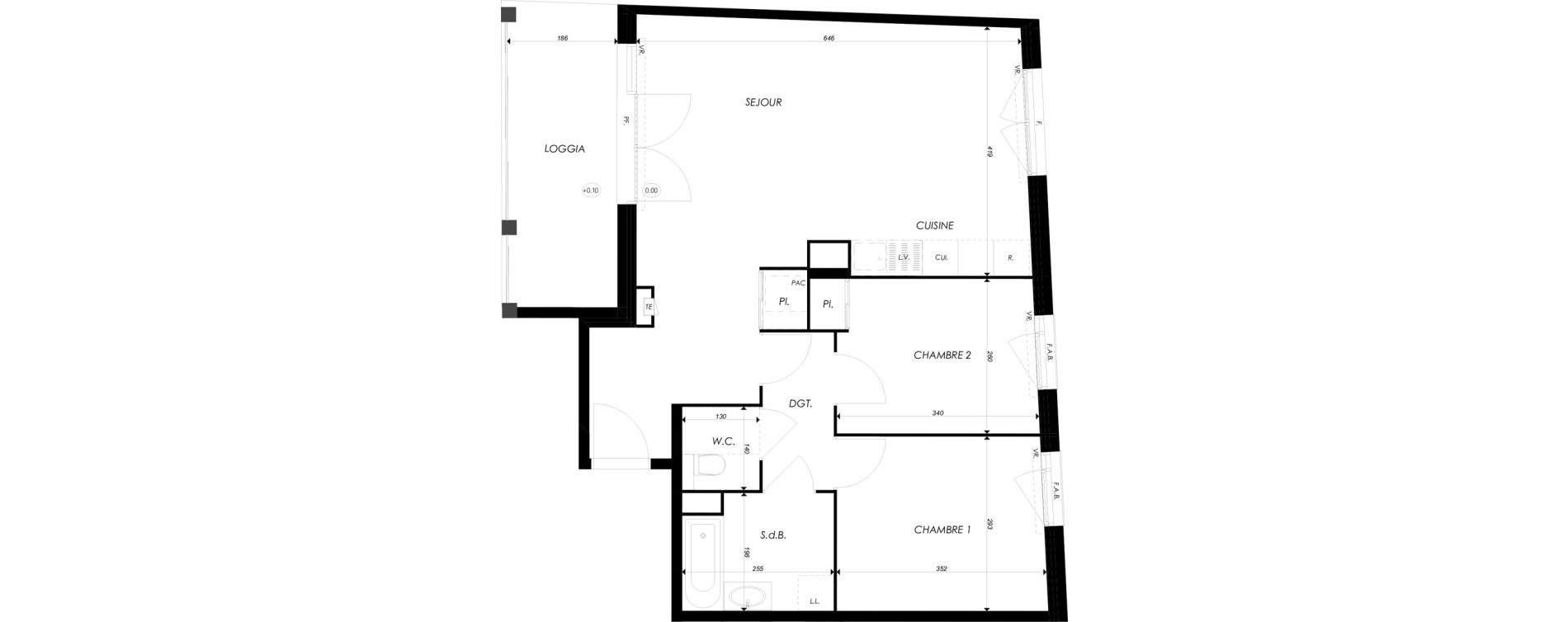 Appartement T3 de 63,88 m2 &agrave; Villefontaine Centre - saint-bonnet - muissiat