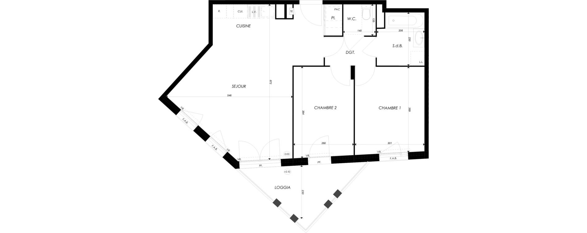 Appartement T3 de 61,42 m2 &agrave; Villefontaine Centre - saint-bonnet - muissiat