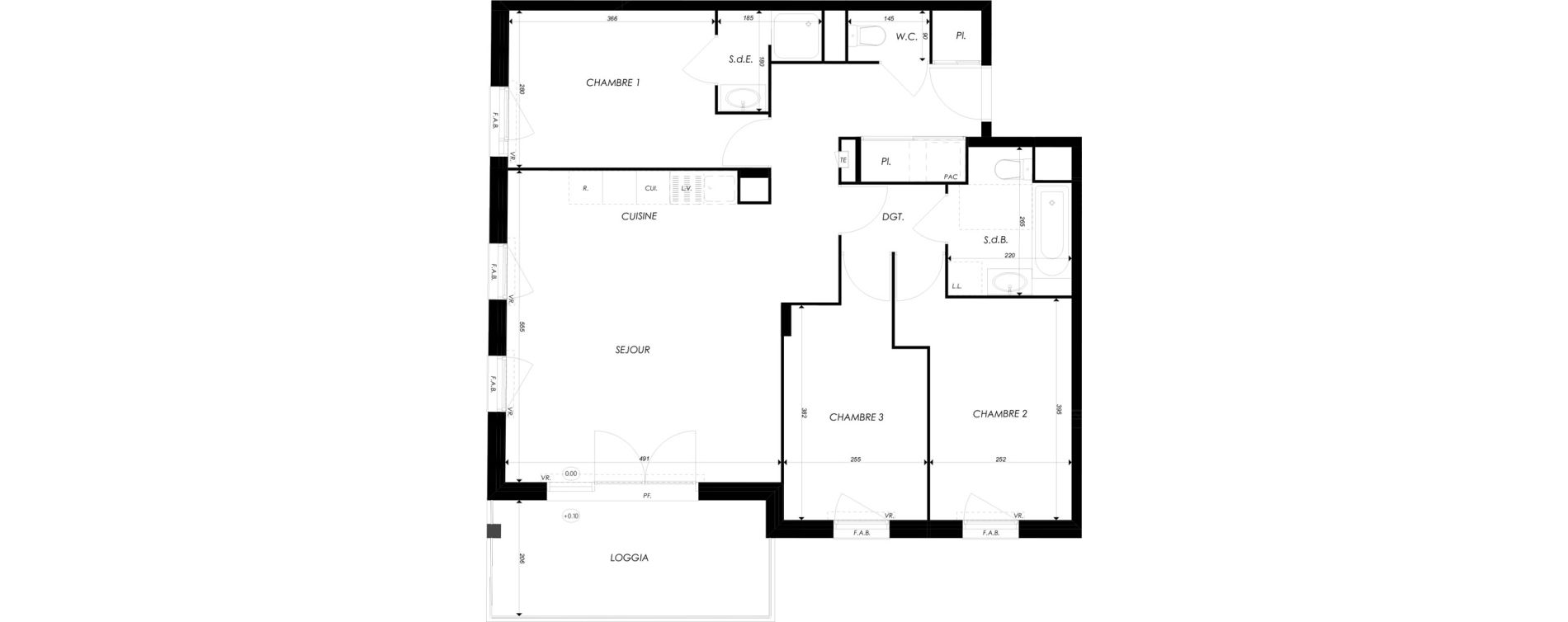 Appartement T4 de 80,59 m2 &agrave; Villefontaine Centre - saint-bonnet - muissiat