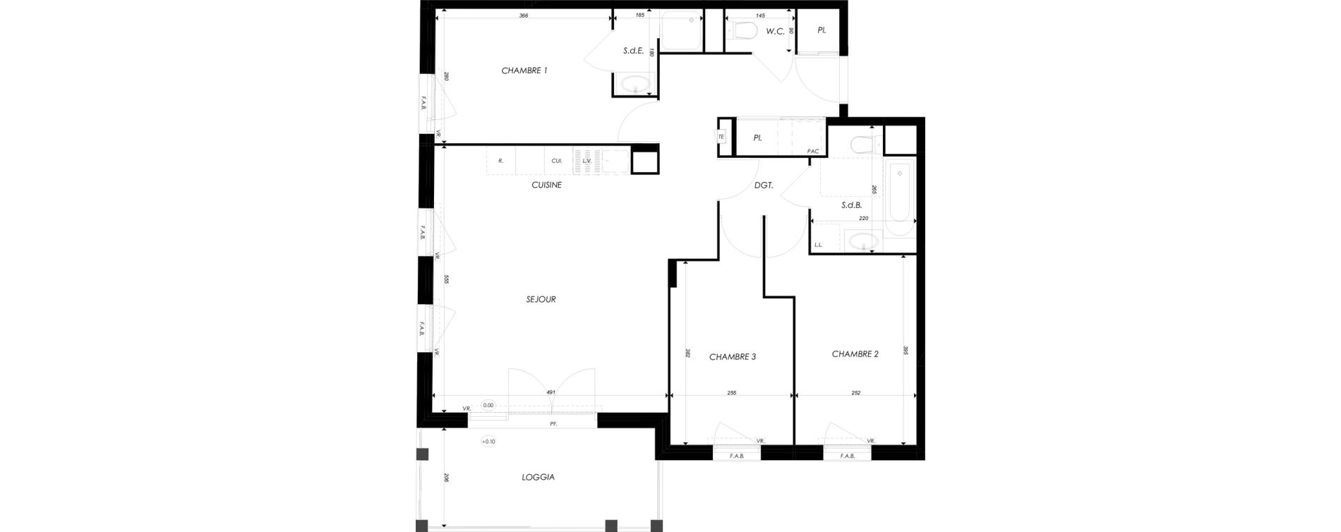 Appartement T4 de 80,59 m2 &agrave; Villefontaine Centre - saint-bonnet - muissiat