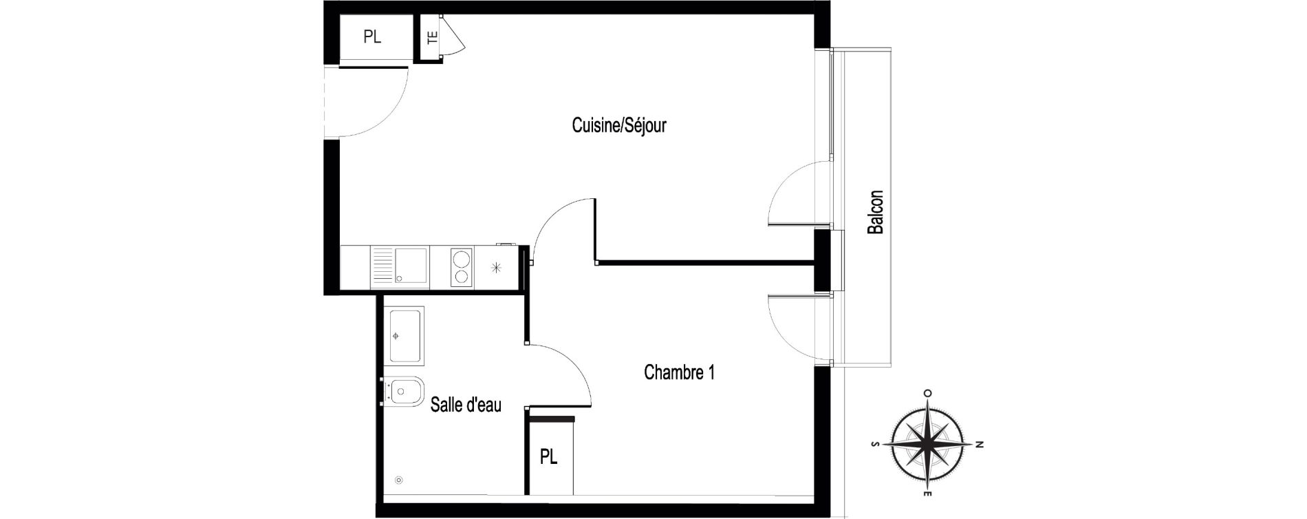 Appartement T2 de 39,00 m2 &agrave; Voiron Centre