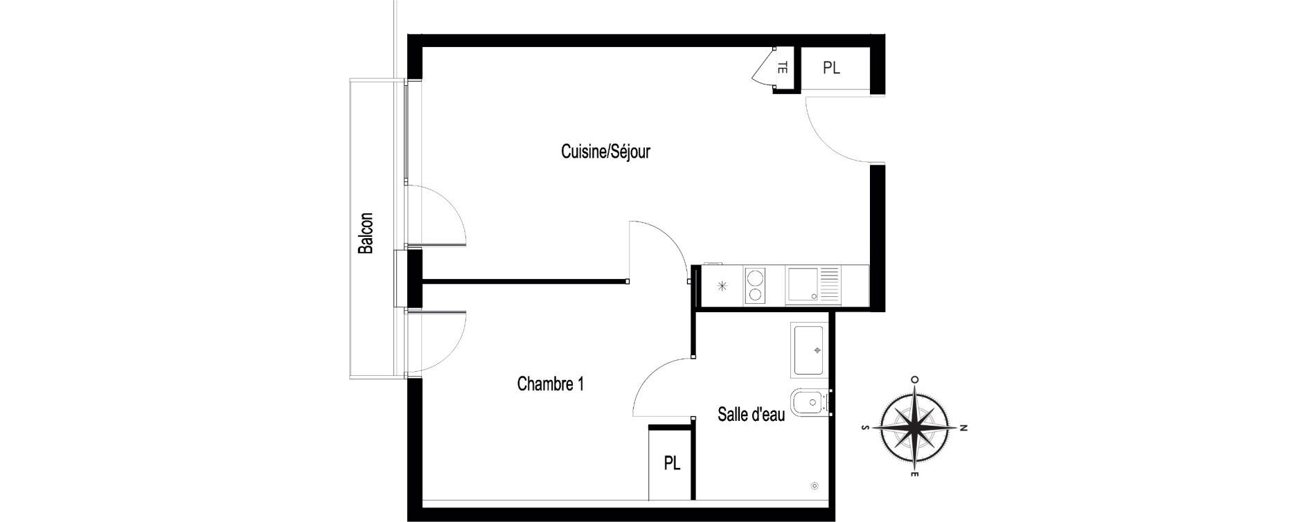 Appartement T2 de 39,00 m2 &agrave; Voiron Centre