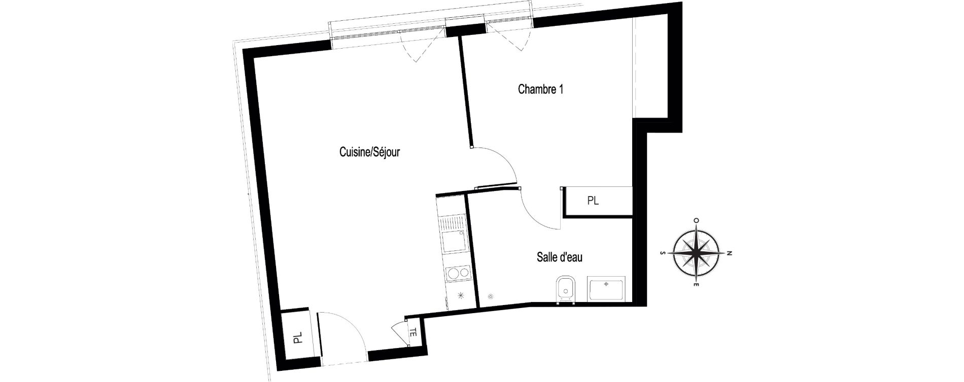 Appartement T2 de 45,50 m2 &agrave; Voiron Centre