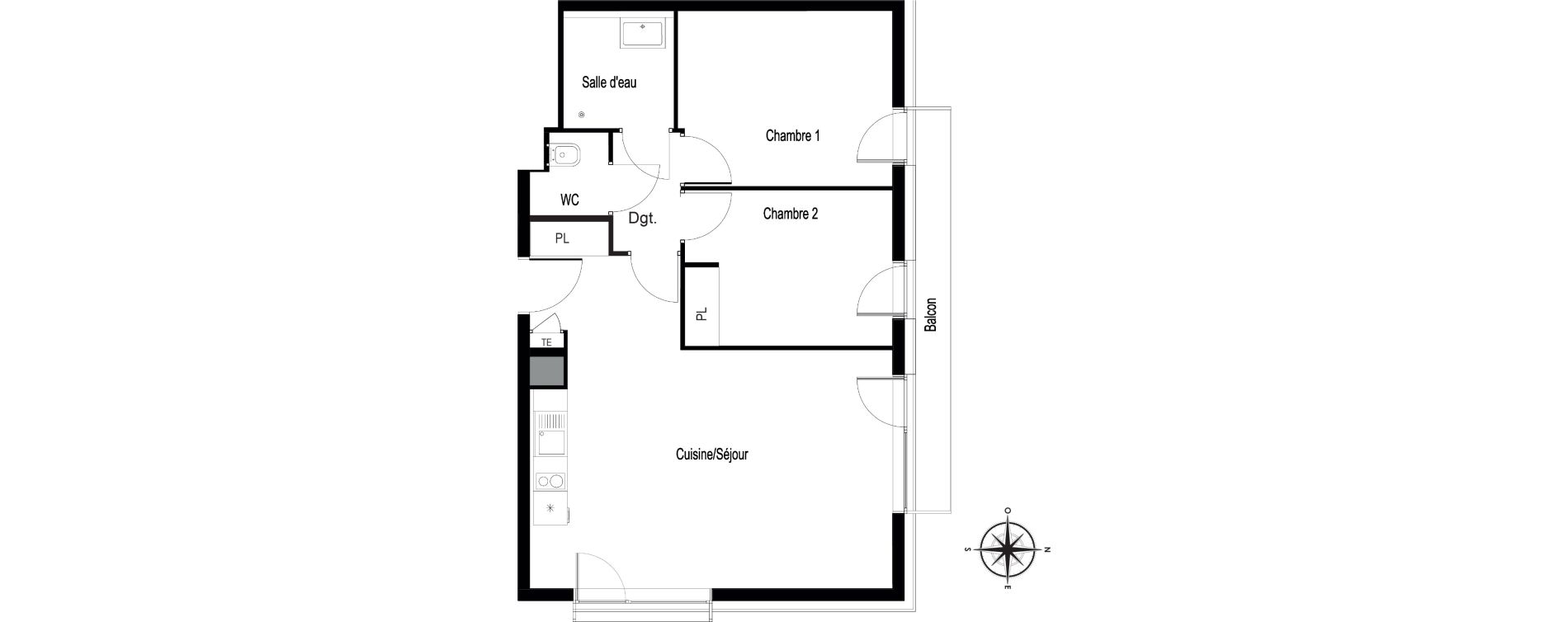 Appartement T3 de 61,50 m2 &agrave; Voiron Centre
