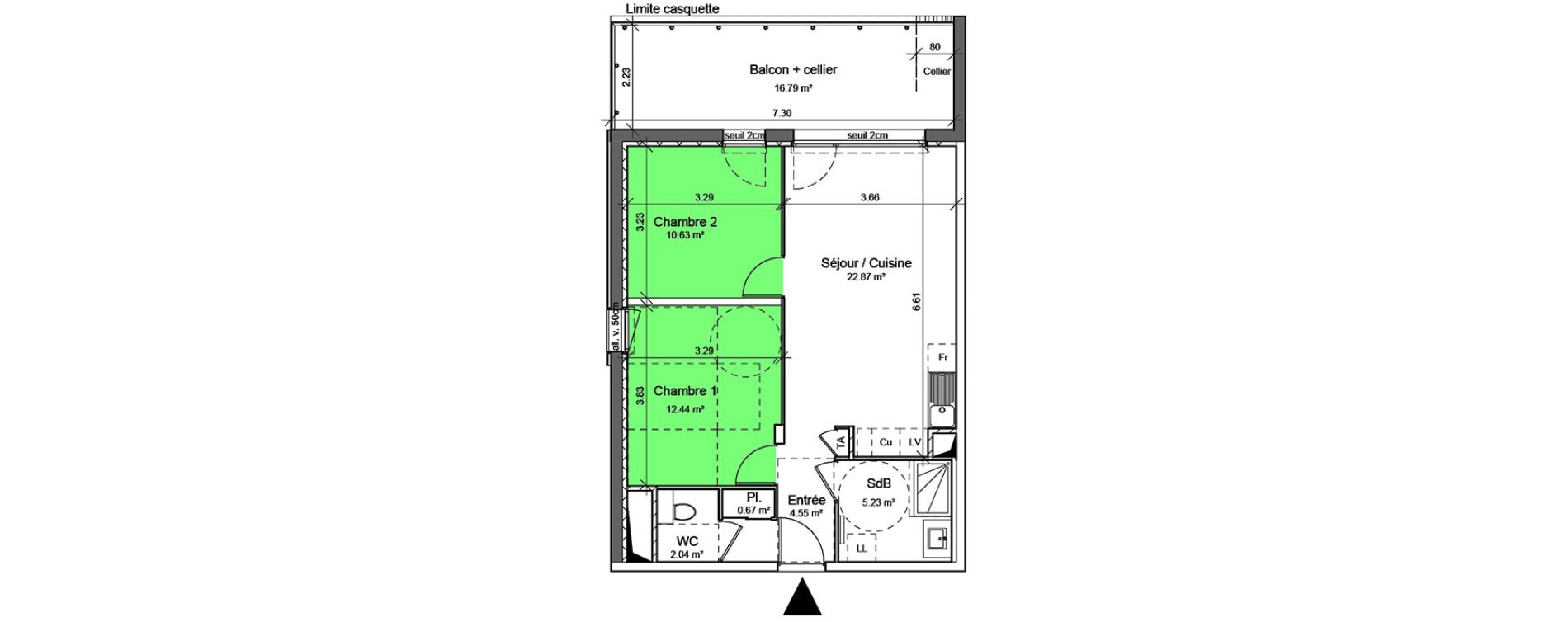 Appartement T3 de 58,43 m2 &agrave; Voreppe Centre