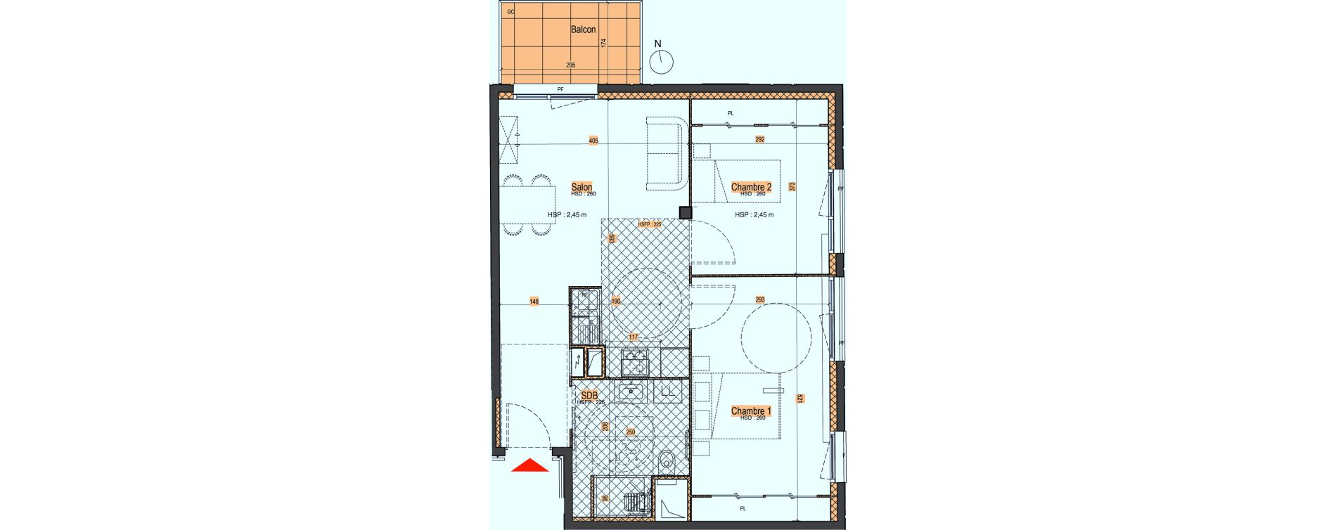 Appartement T3 de 58,42 m2 &agrave; Andr&eacute;zieux-Bouth&eacute;on Centre