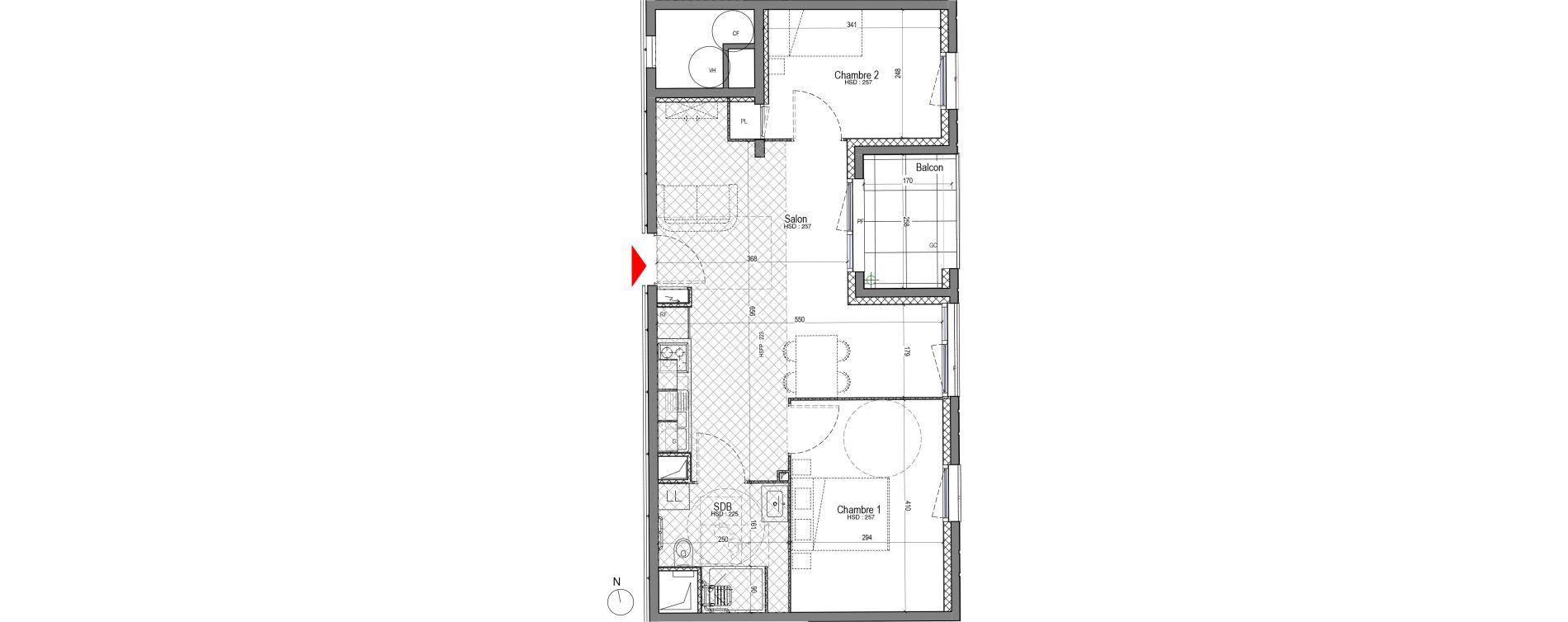 Appartement T3 de 52,27 m2 &agrave; Andr&eacute;zieux-Bouth&eacute;on Centre
