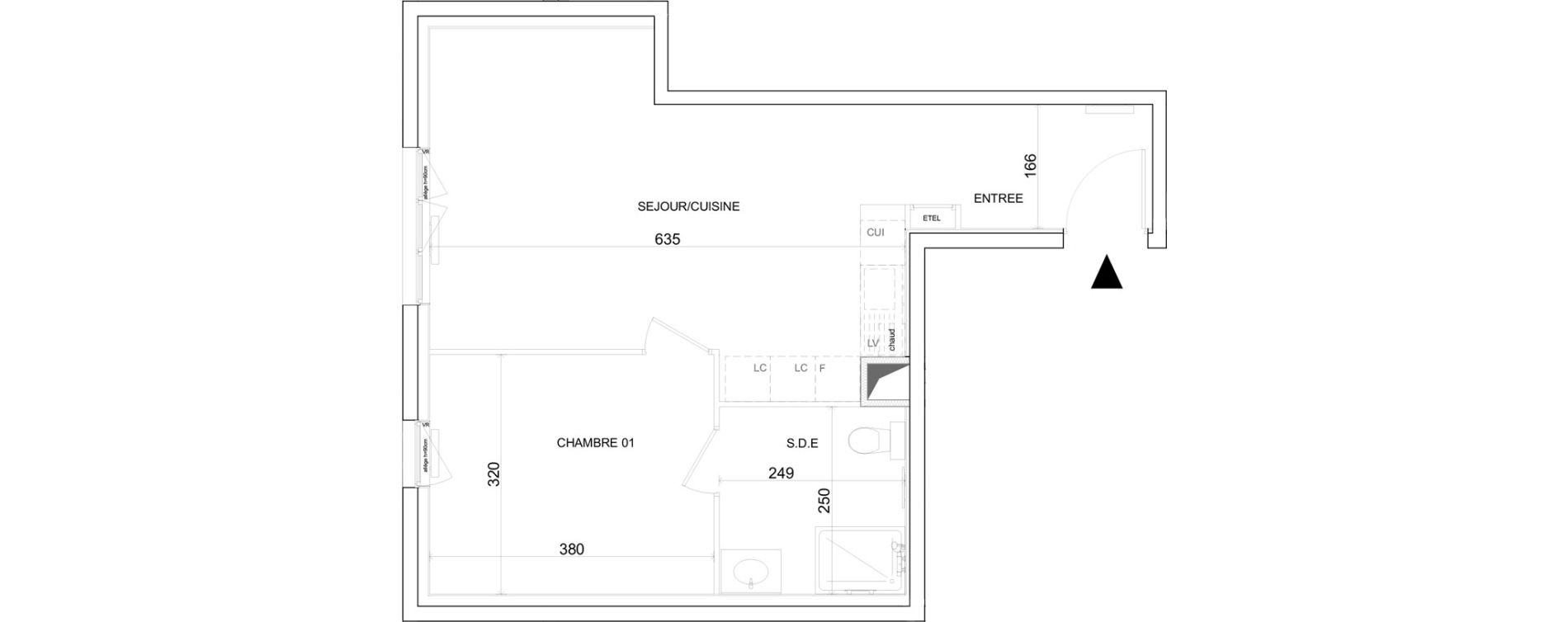 Appartement T2 de 48,85 m2 &agrave; La Grand-Croix Centre