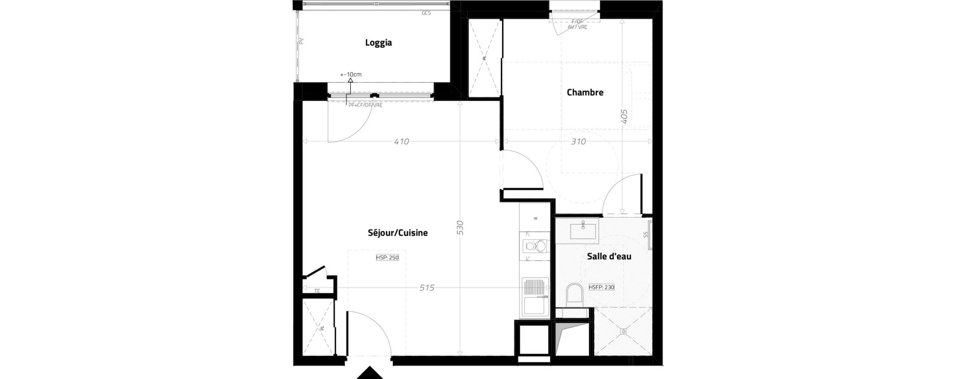 Appartement T2 meubl&eacute; de 42,50 m2 &agrave; L'&Eacute;trat Centre